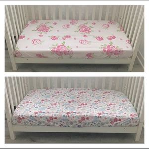 TILLYOU Printed Girls Crib Sheets